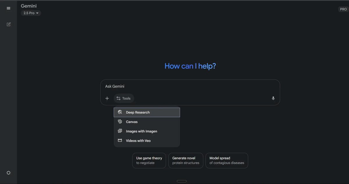 Une barre d'invite remaniée dans Gemini pour le Web. ©Google