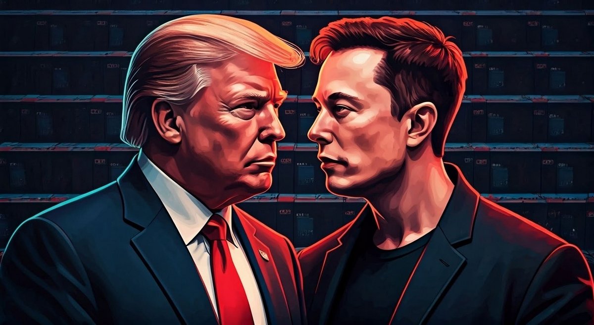 Donald Trump et Elon Musk sont proches, mais pas au point de se livrer à certaines activités charnelles : les deux hommes ont été piégés par l'IA © Shutterstock AI