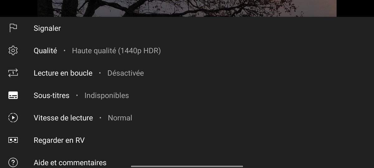 YouTube reconnait l'appareil comme étant HDR10 © Marc Mitrani pour Clubic