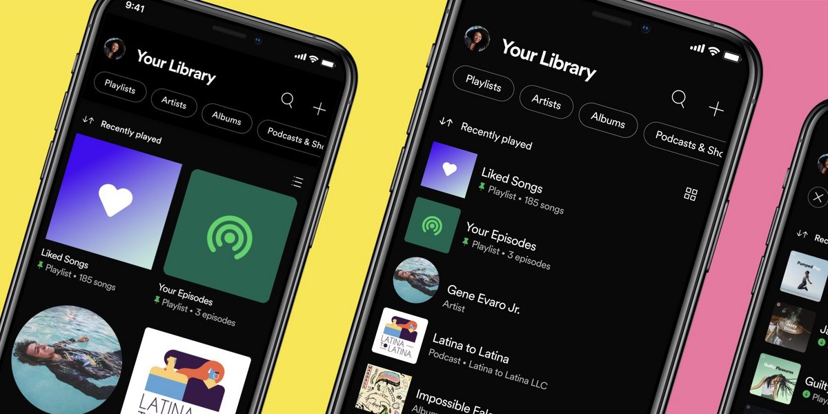 Spotify bibliothèque