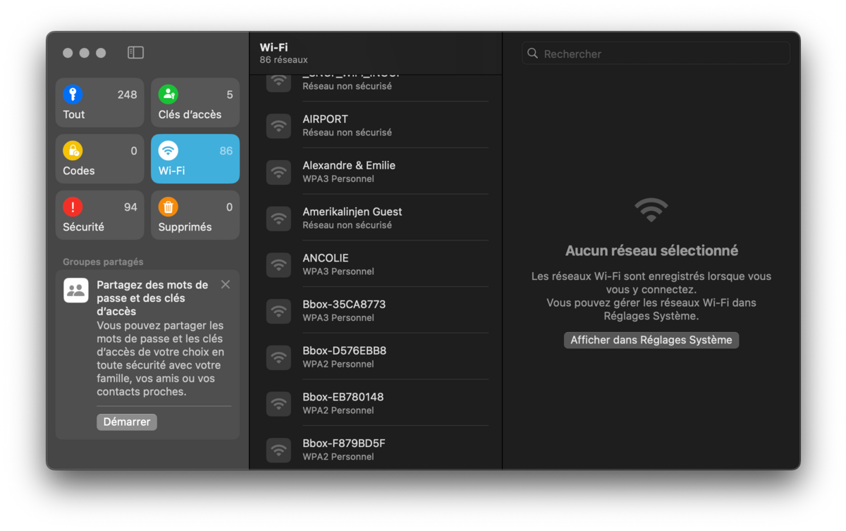 Le partage de clés Wi-Fi est désormais plus simple. 