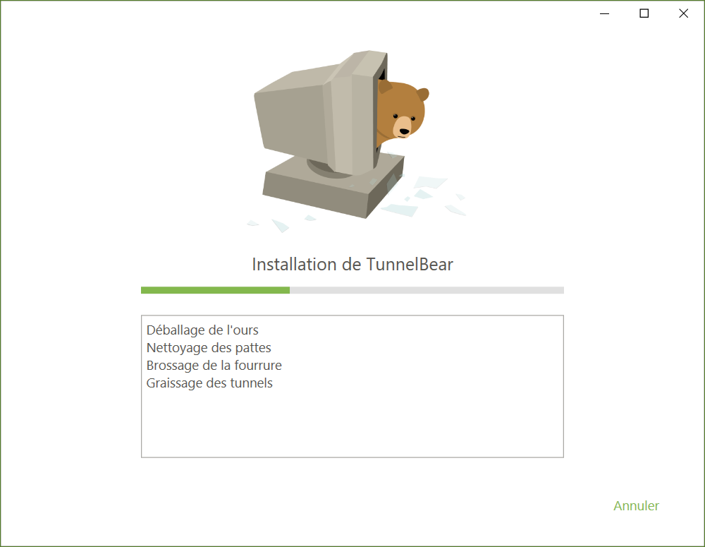 Tunnelbear - Installation