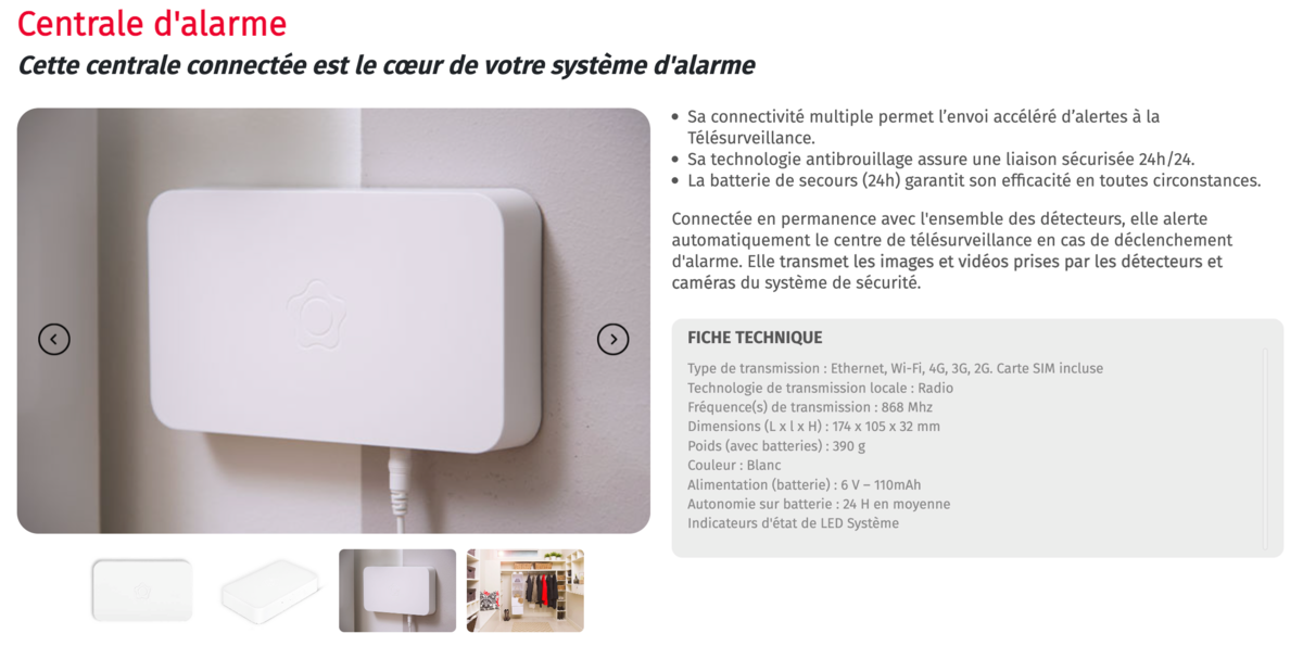 La centrale d'alarme, cerveau du système de sécurité © Verisure