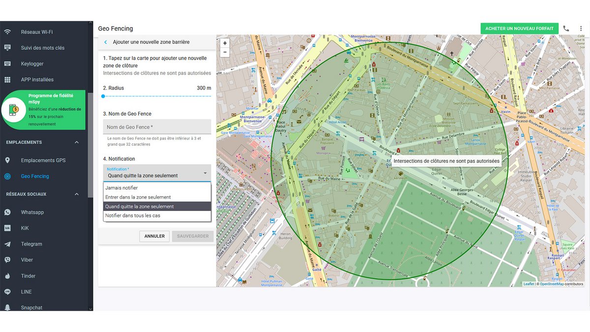 mSpy propose des fonctions de surveillance avancées, mais ses options par défaut suffisent pour un usage parental classique. À chacun de régler le niveau d’intrusion - © mSpy