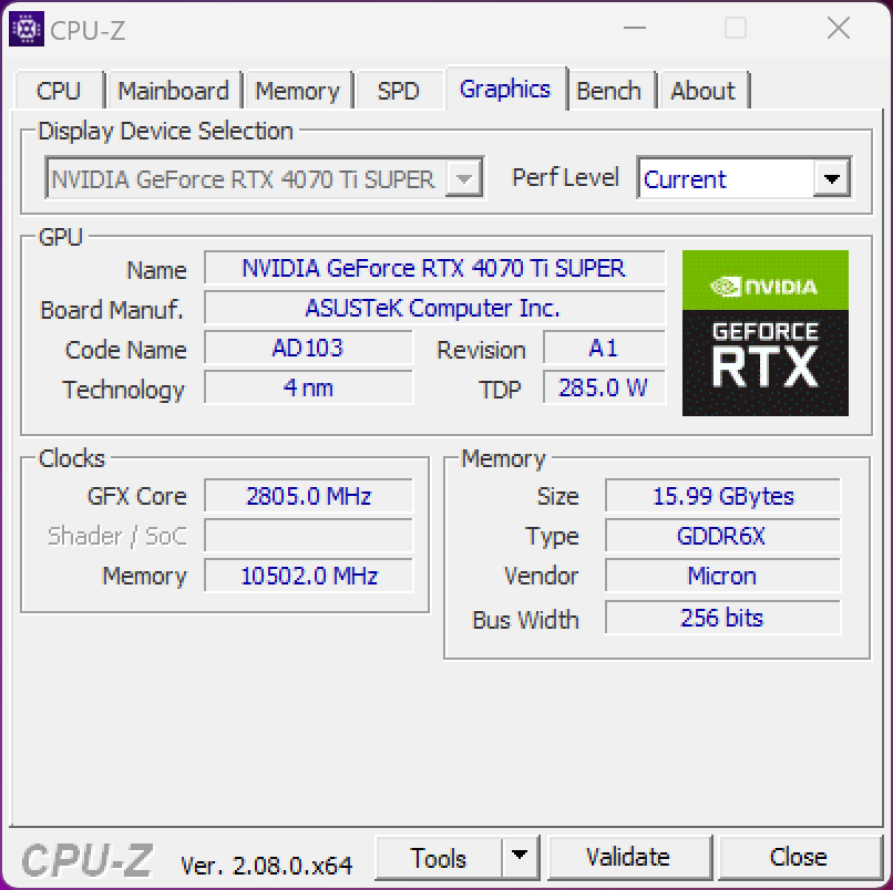 ASUS TUF Gaming GeForce RTX 4070 Ti SUPER_16