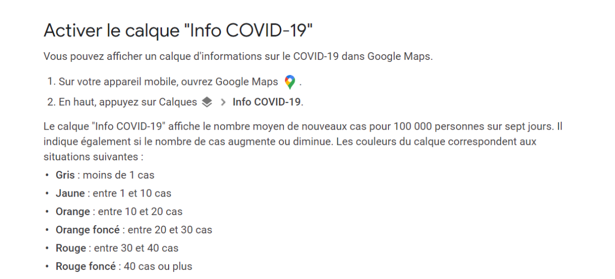 Google Maps Covid 2