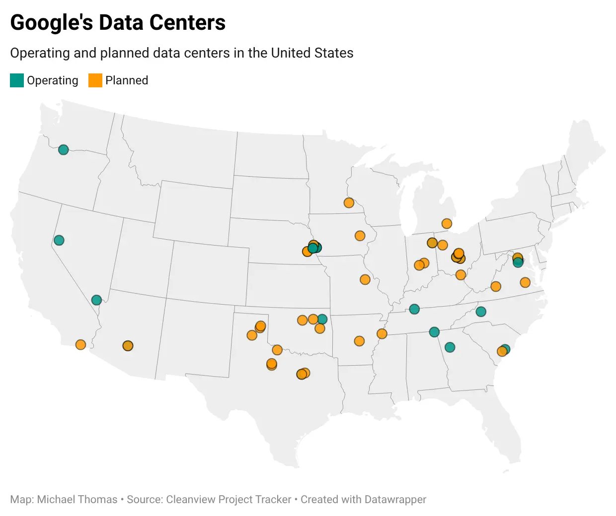 Google datacenters US