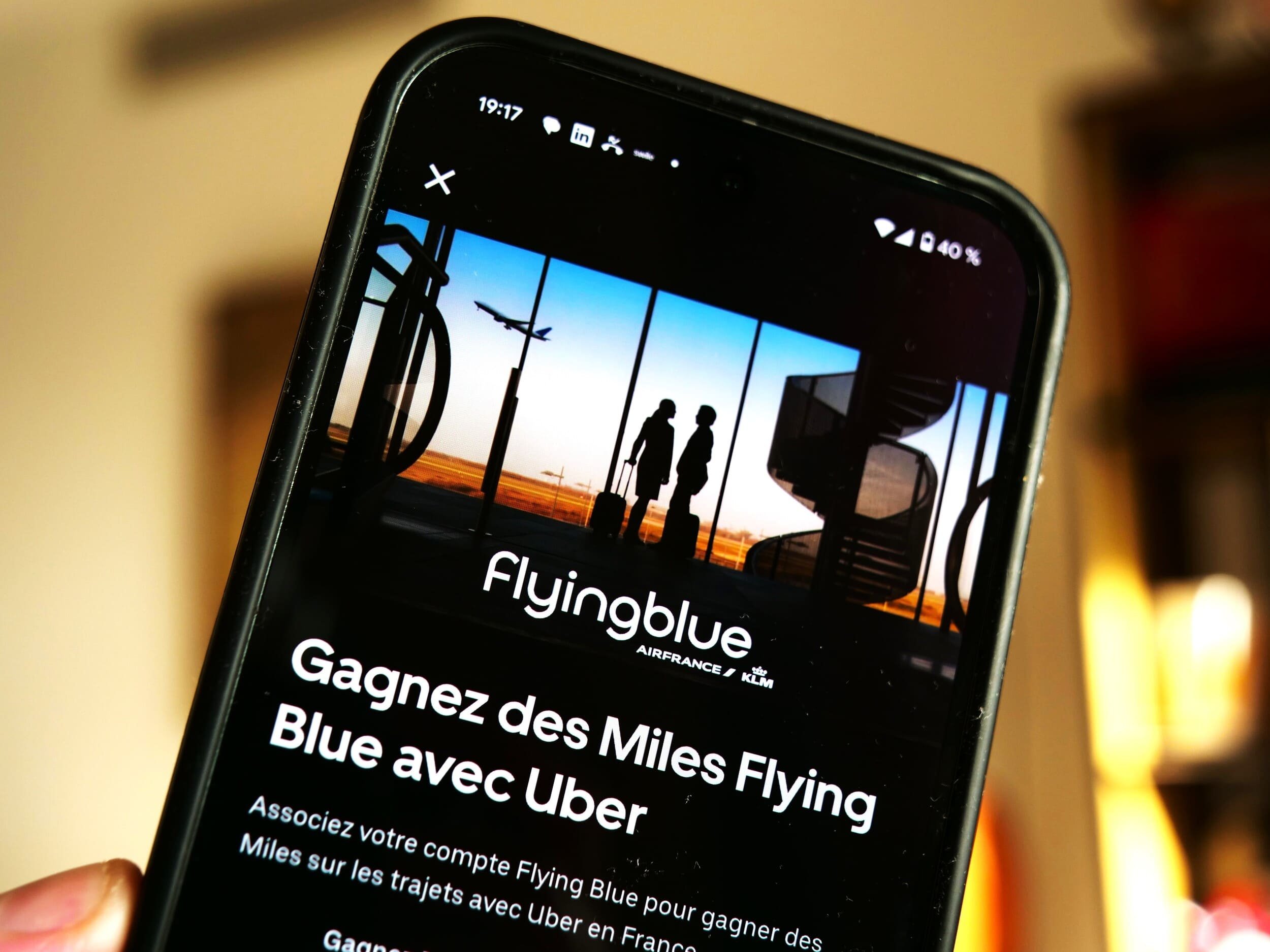 Uber et Flying Blue proposent un gros pactole à un futur heureux gagnant. © Alexandre Boero / Clubic