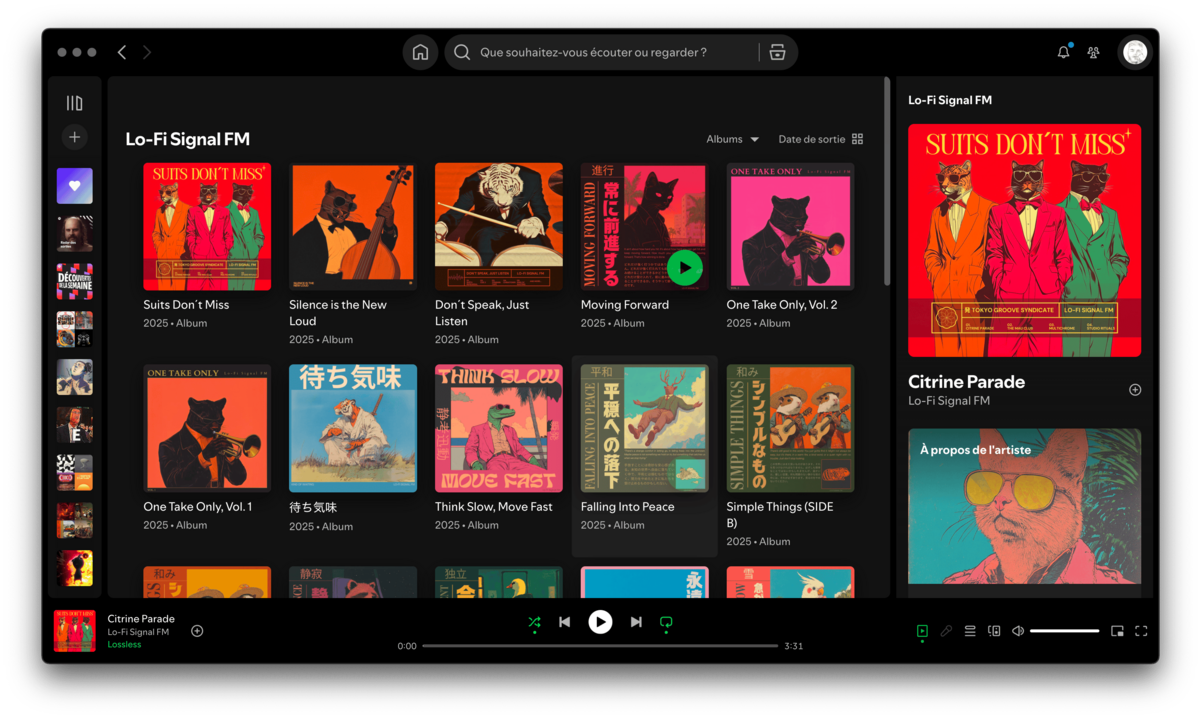 Exemple d'un artiste IA, reconnaissable à son rythme de publication prolifique. © Naïm BADA pour Clubic