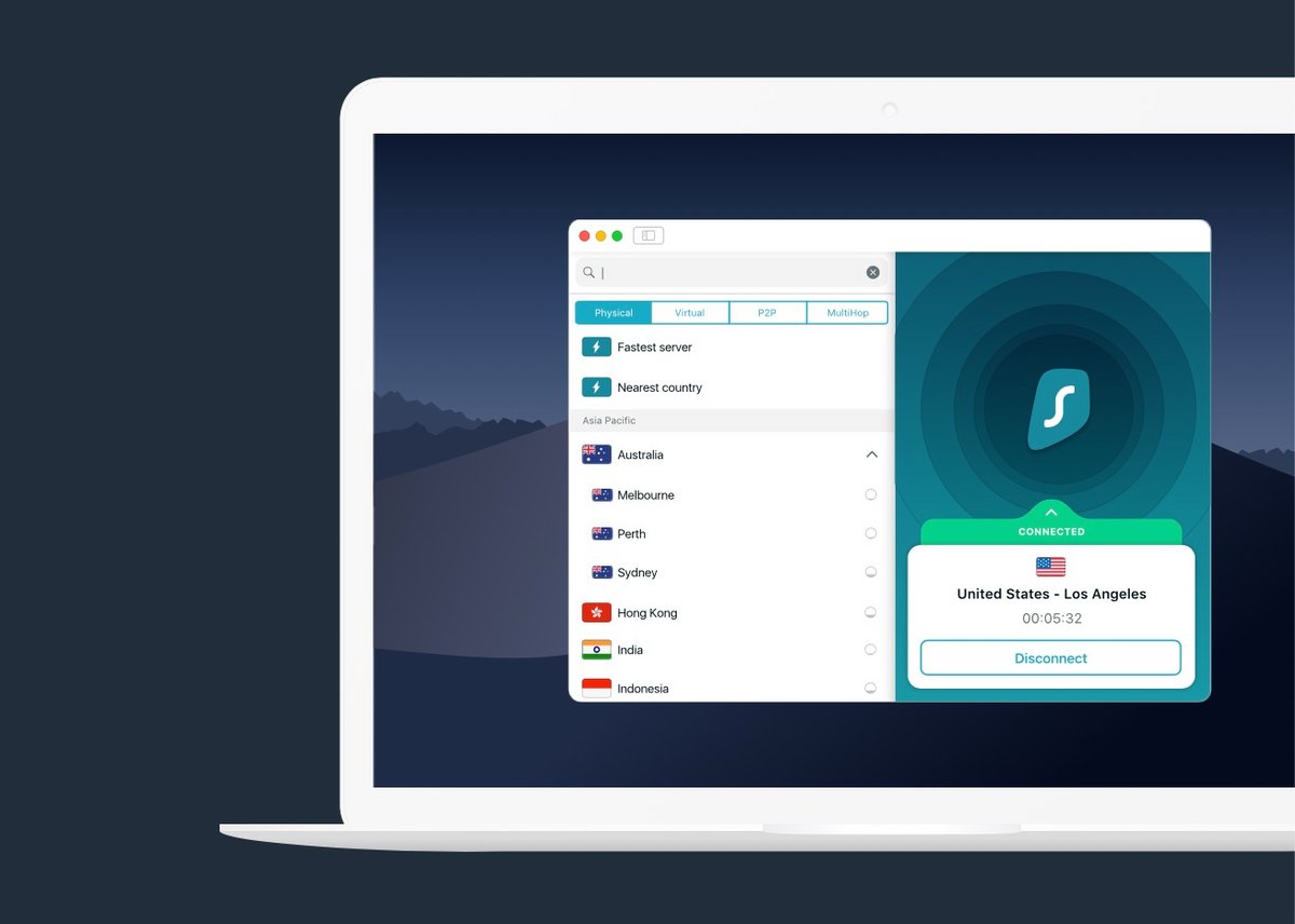 Connectez-vous en quelques clics à Surfshark VPN. 