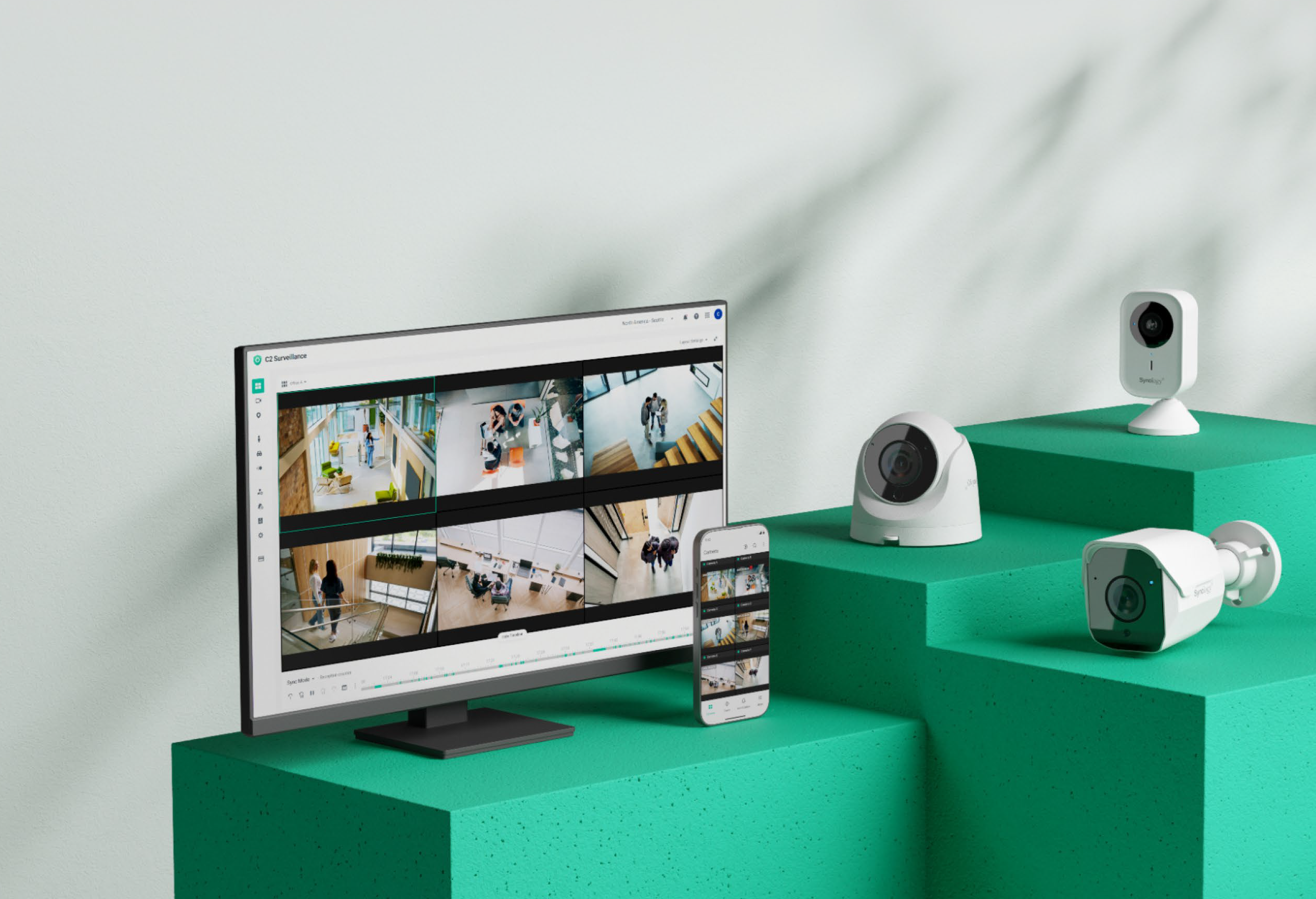 Synology dévoile une solution de vidéosurveillance dans le cloud. ©Synology