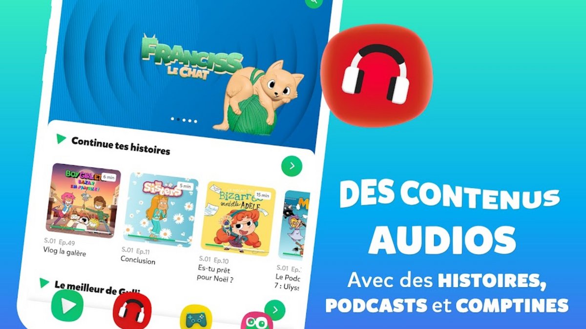 Des podcasts à retrouver dans Gulli © Gulli