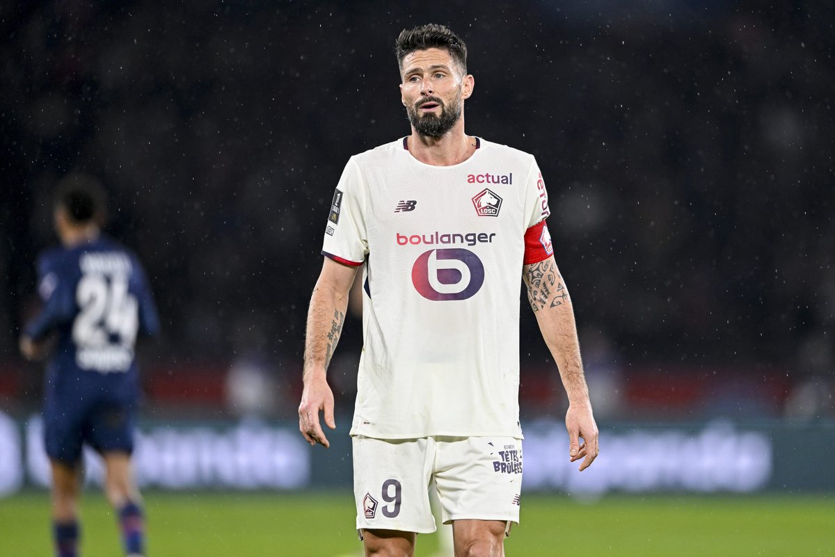 Olivier Giroud, champion du monde qui évolue au LOSC cette saison en Ligue 1. © Victor Velter / Shutterstock