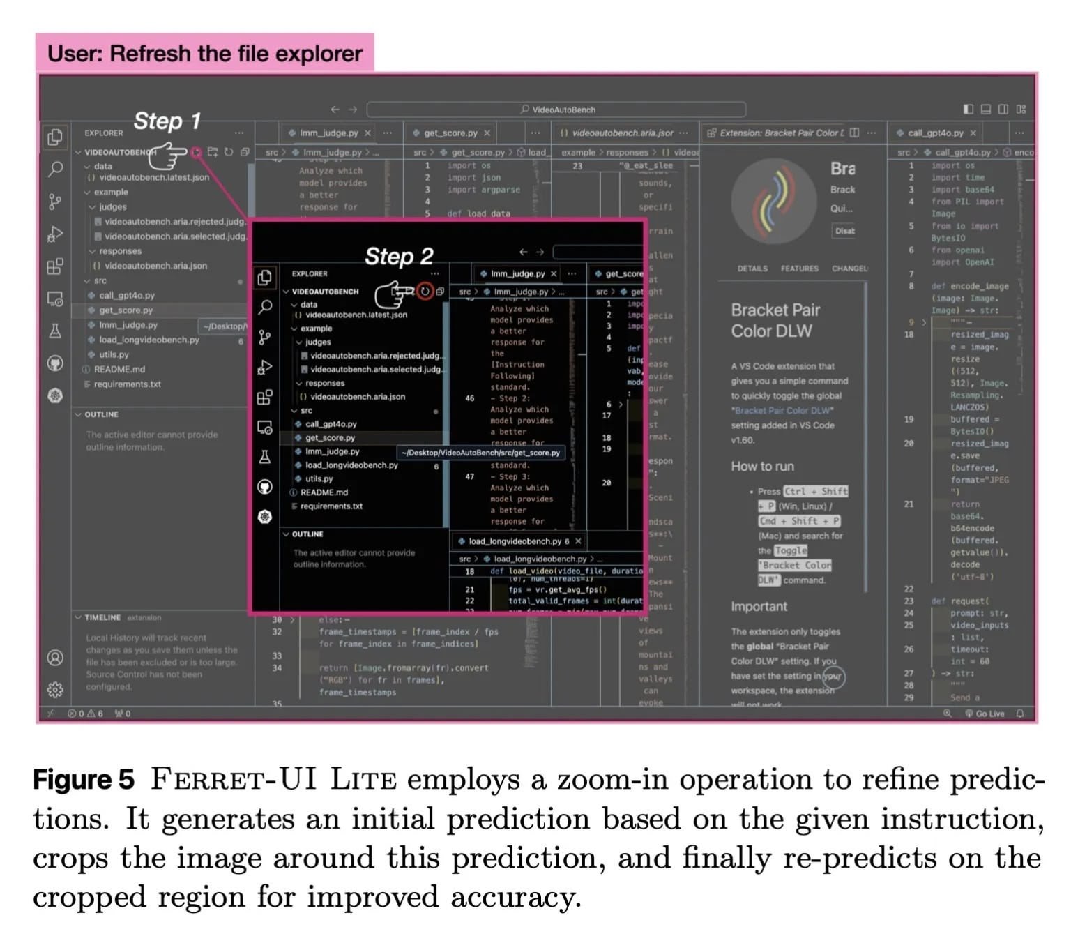 Ferret UI Lite utilise une méthode de zoom prédictif pour naviguer dans les interfaces complexes. © Apple