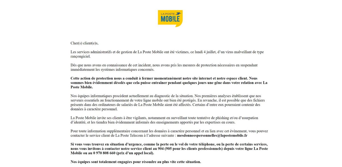 © La Poste Mobile