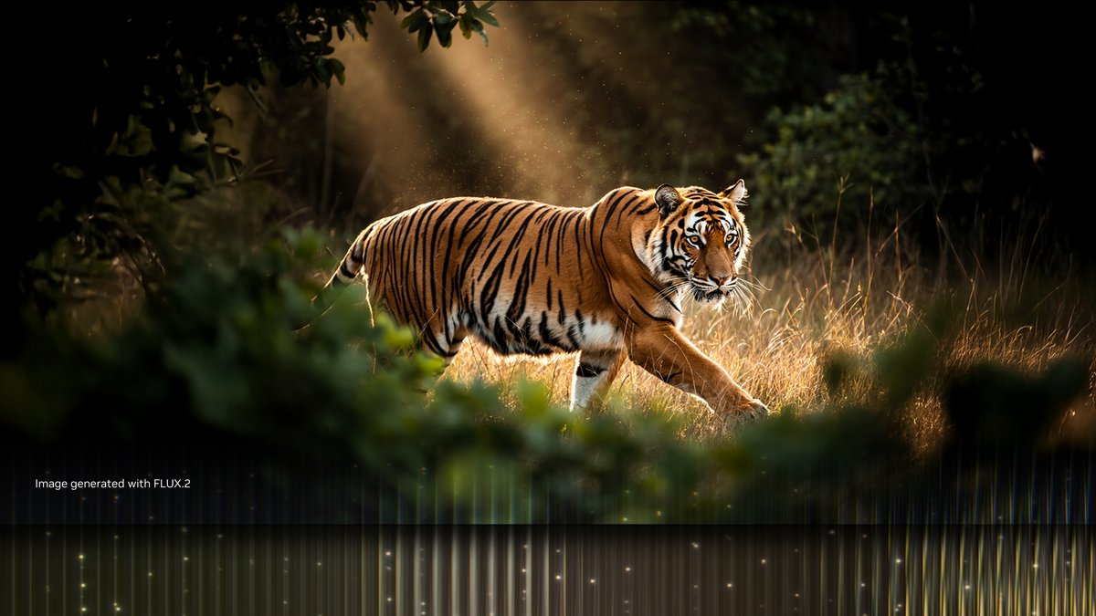 Avec FLUX.2, les créatifs ont un tigre dans le moteur de leur GeForce RTX. ©NVIDIA