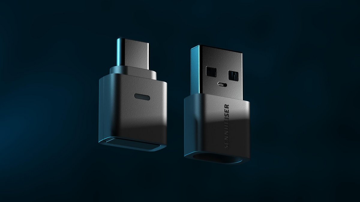 Un adaptateur USB-C vers USB-A est fourni © Sennheiser