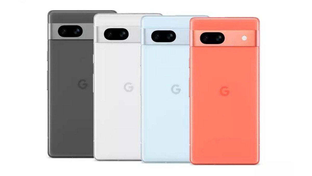 Le smartphone Google Pixel 7a, décliné en plusieurs couleurs