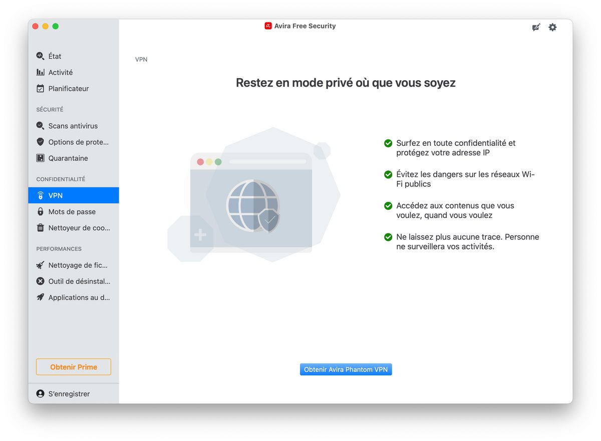 Avira Prime - Avira Phantom VPN