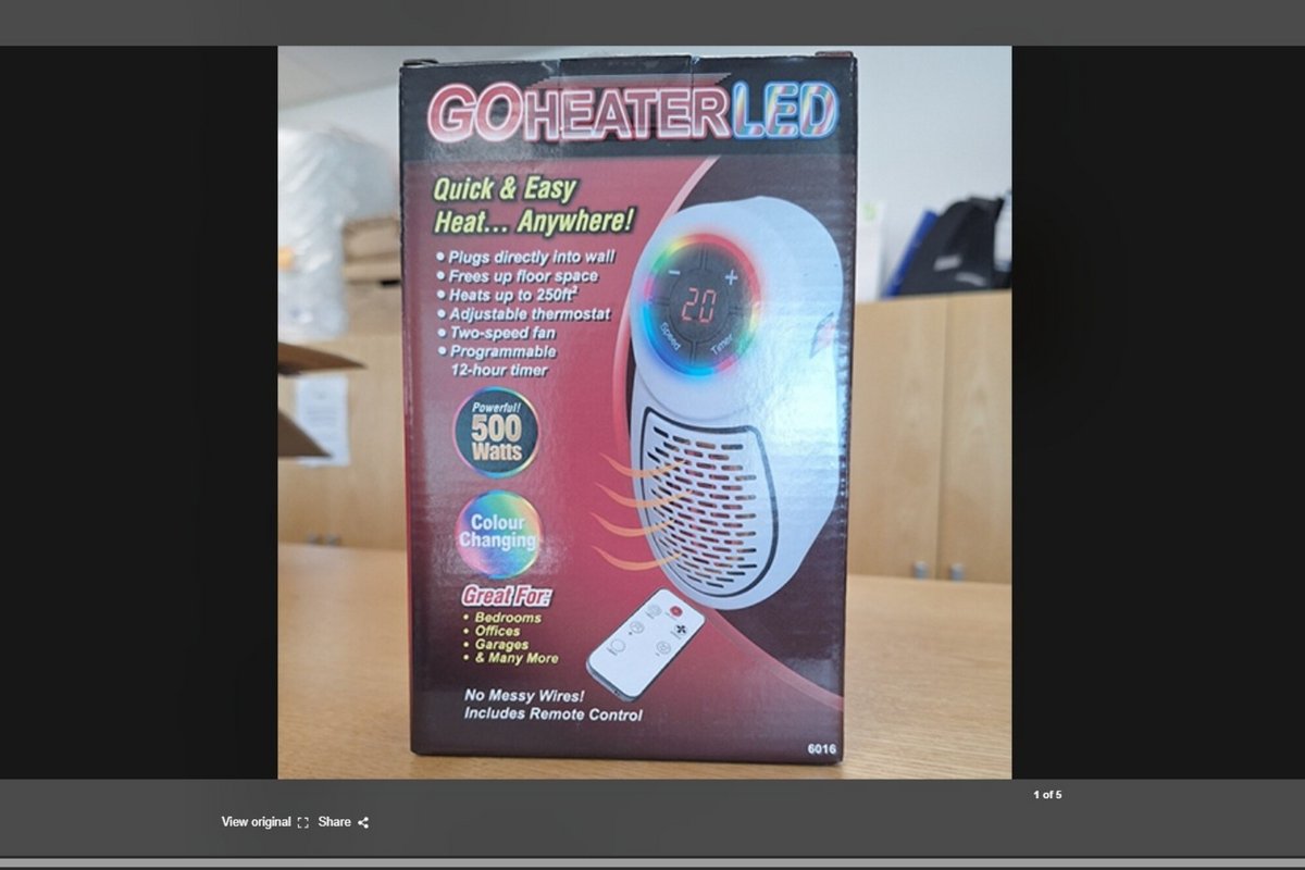 Voici le fameux appareil de chauffage à LED de la marque Easylife retiré de la vente. © Union européenne
