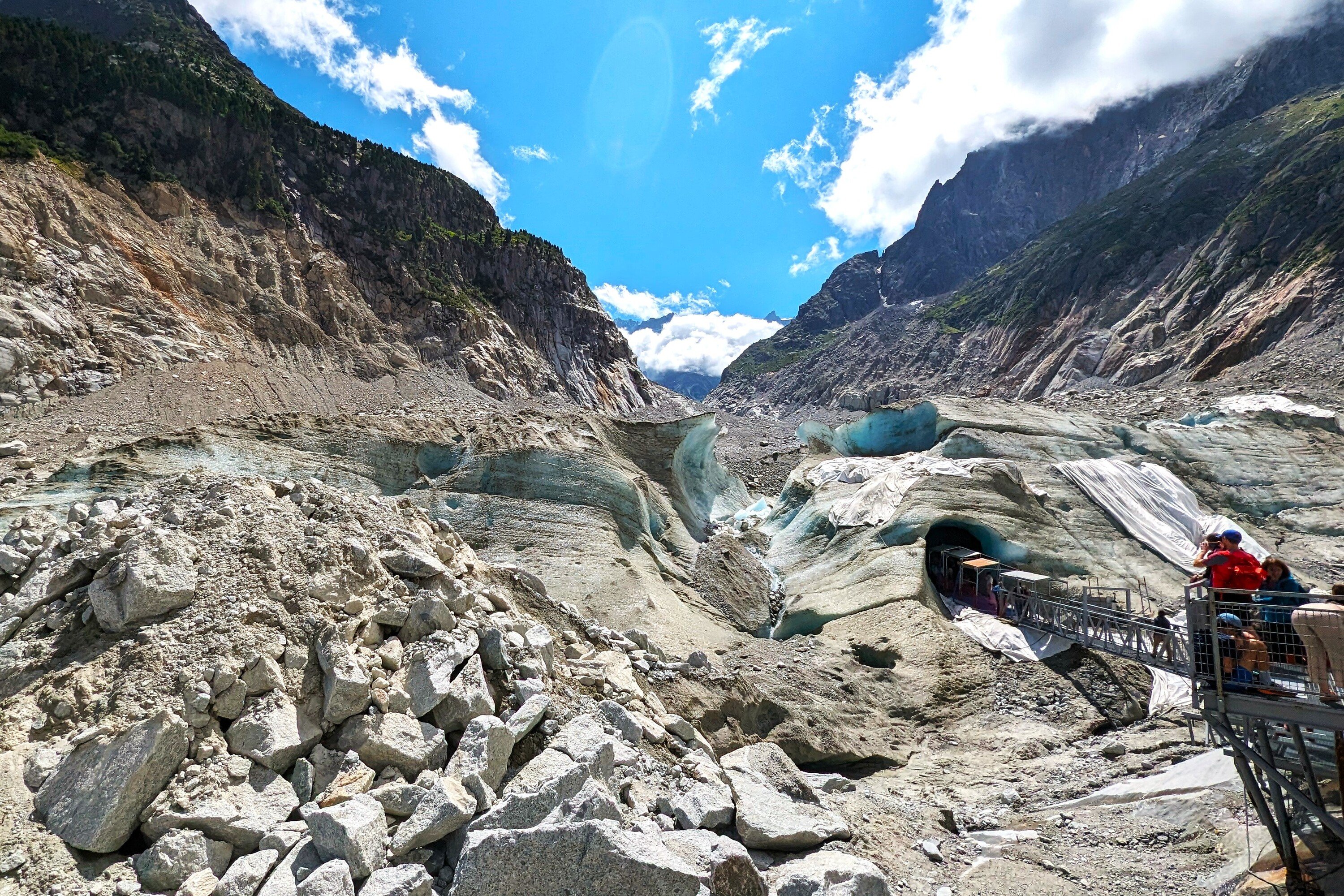Le glacier de la célèbre Mer de Glace © Alexandre Boero / Clubic