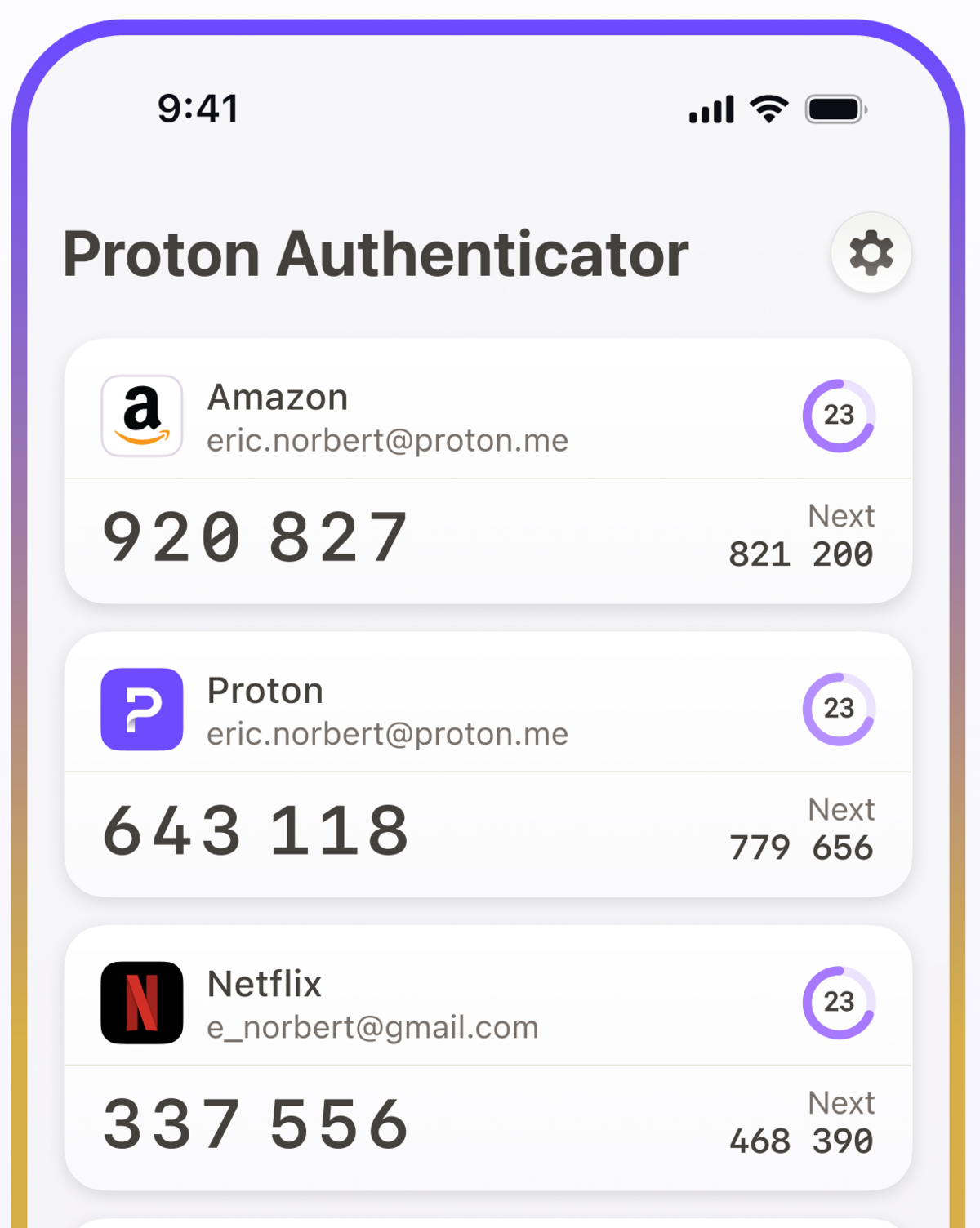 Proton authenticator