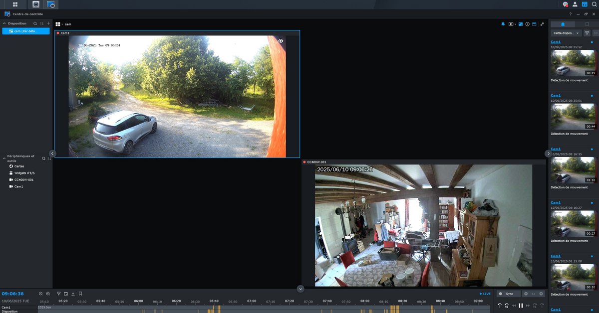 L'interface Surveillance Station vue par Pierre.
