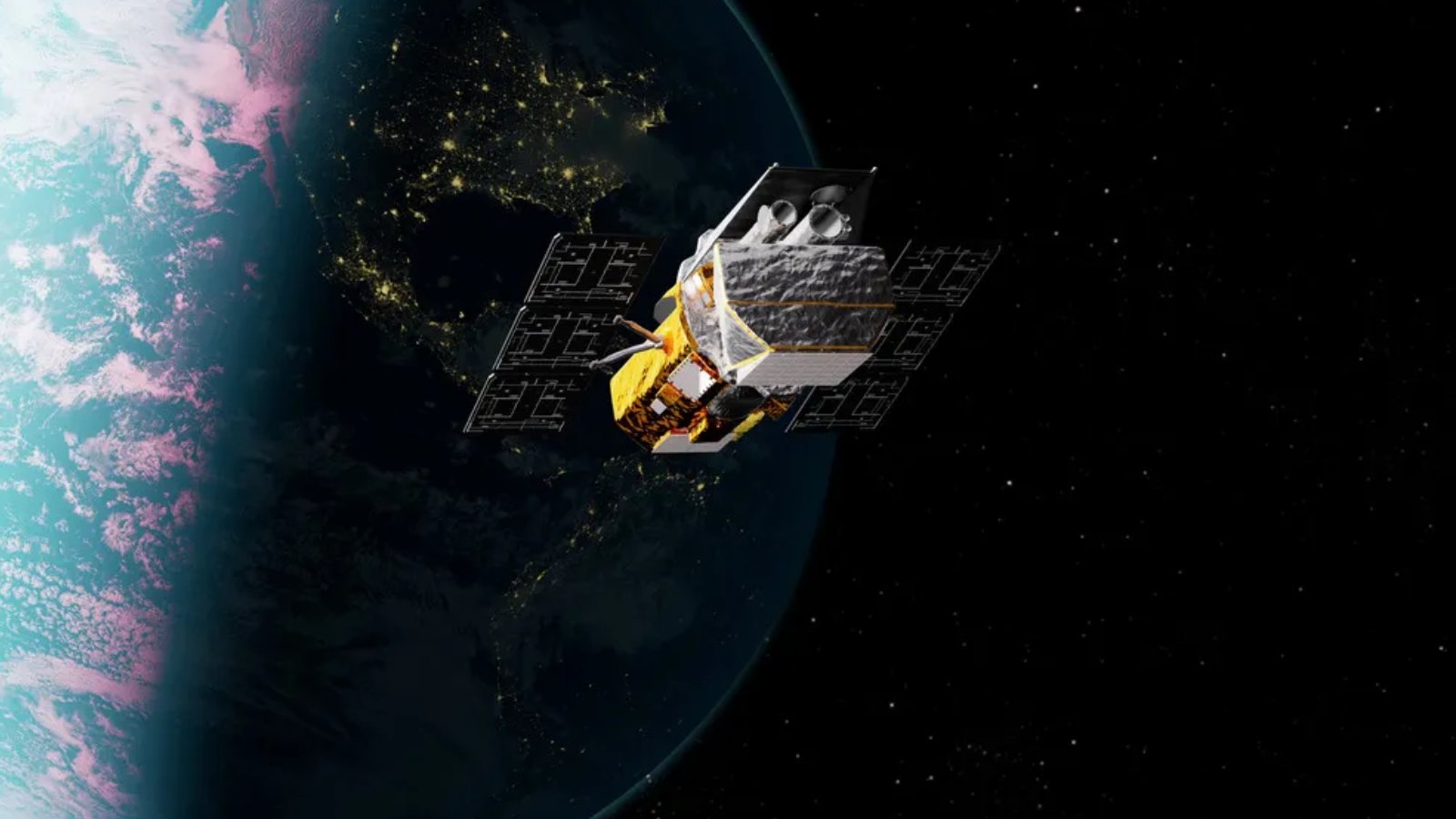 Vue d'artiste du télescope spatial Swift. ©NASA’s Goddard Space Flight Center Conceptual Image Lab