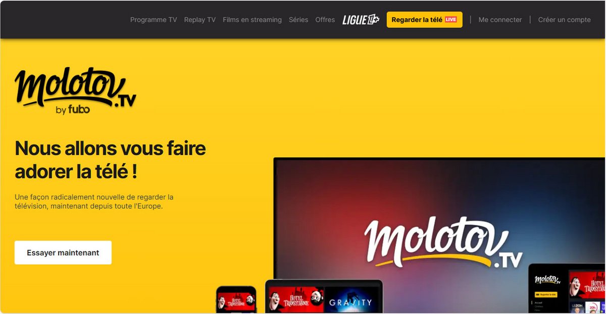 Interface d’accueil de Molotov, accessible depuis un simple navigateur. - © MoloChrome