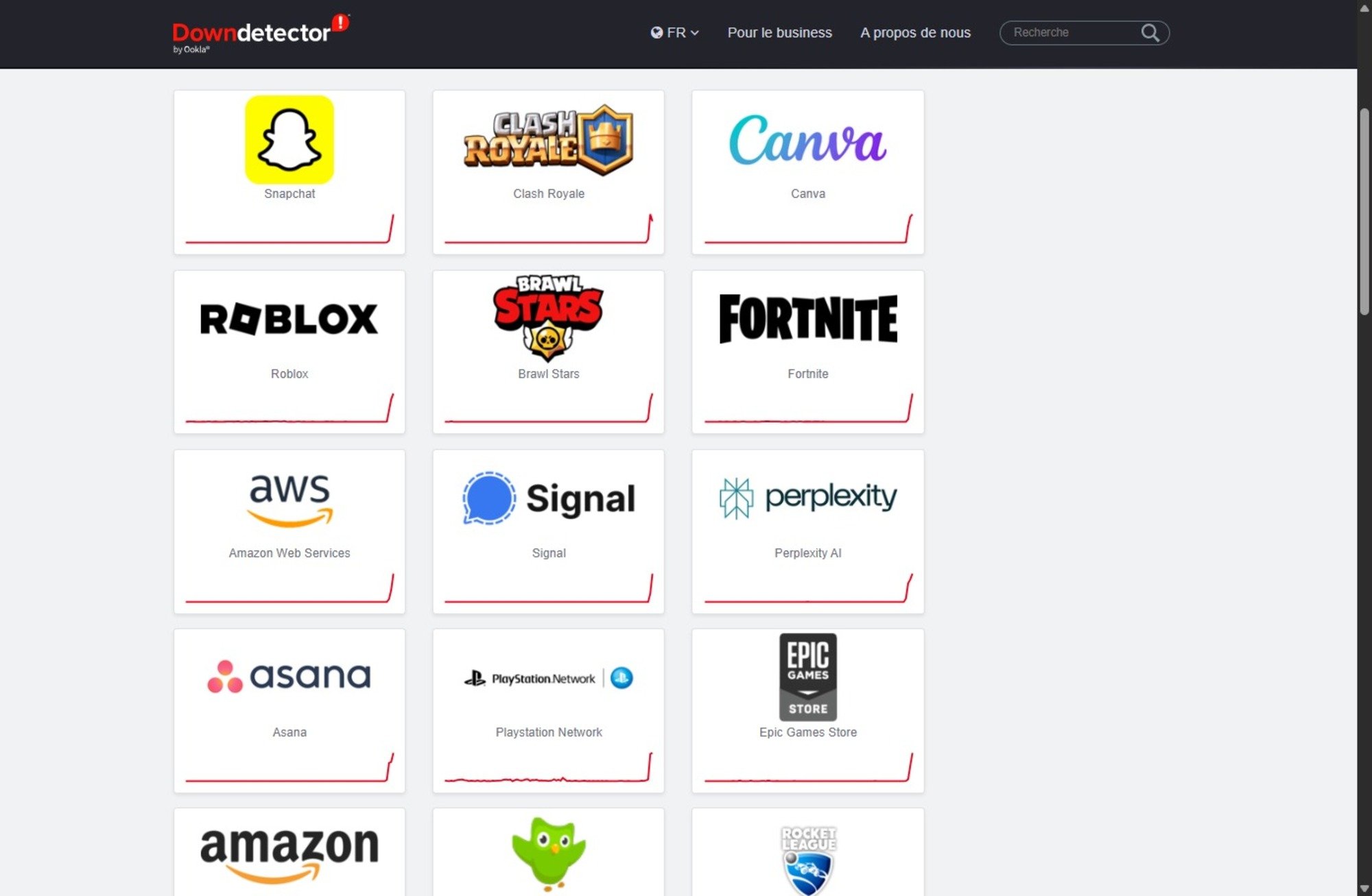 DownDetector s'affole ce matin © Alexandre Boero / Clubic
