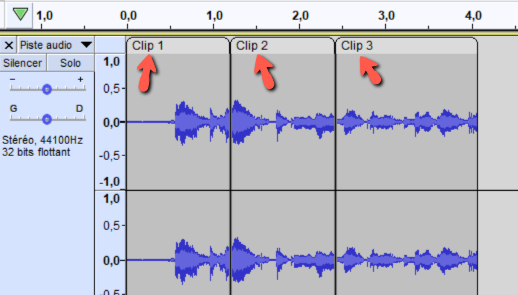 Audacity Clip comment gérer les pistes