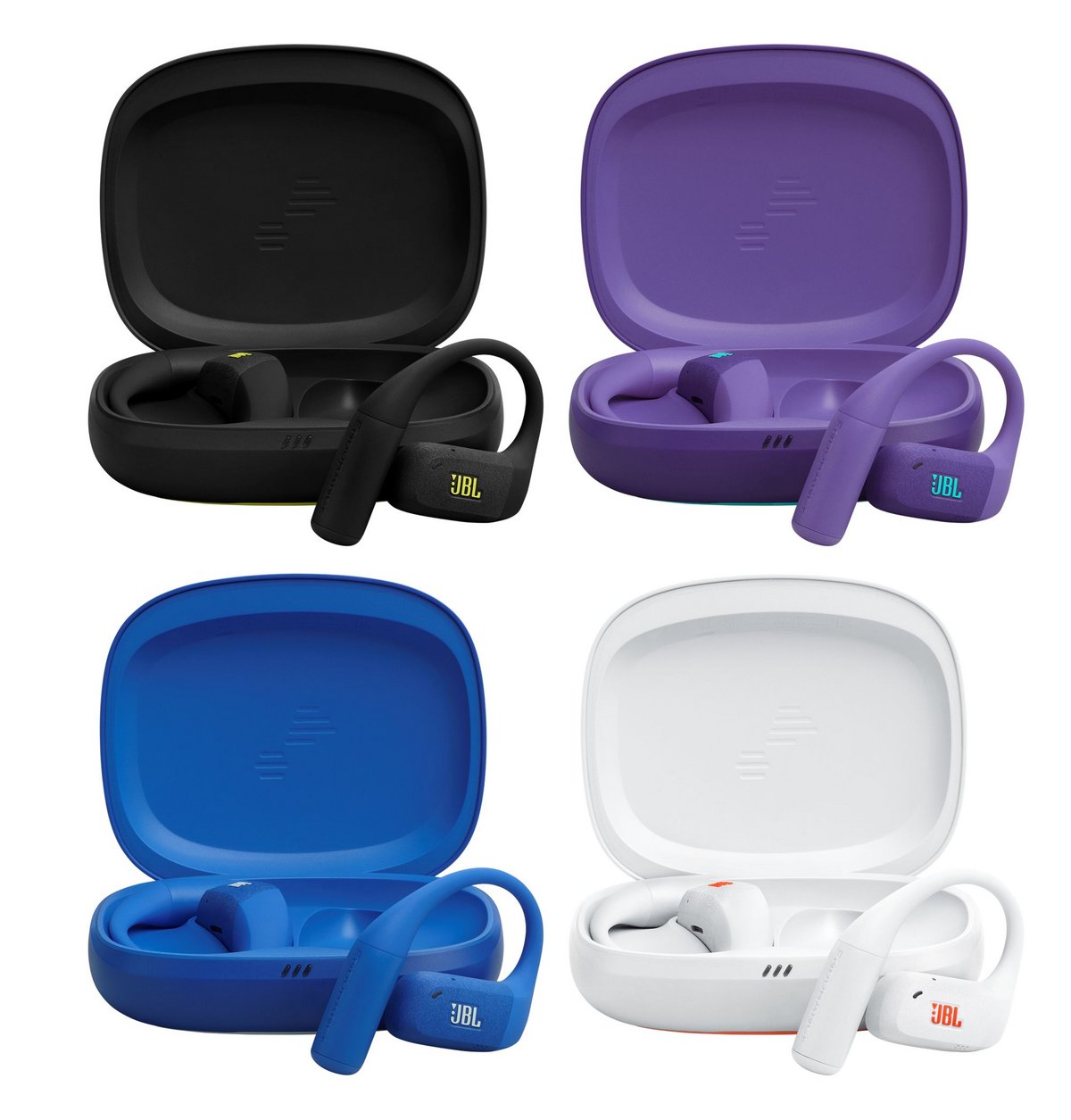 Ces écouteurs ouverts true wireless sont disponibles en 4 couleurs. ©JBL