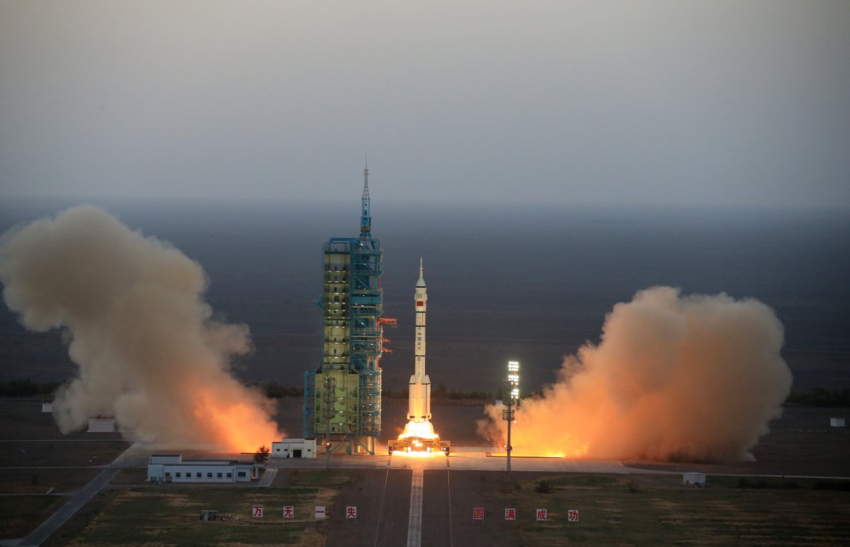 Décollage de Shenzhou-11, depuis le site de Jiuquan. Crédits CNSA/BACC