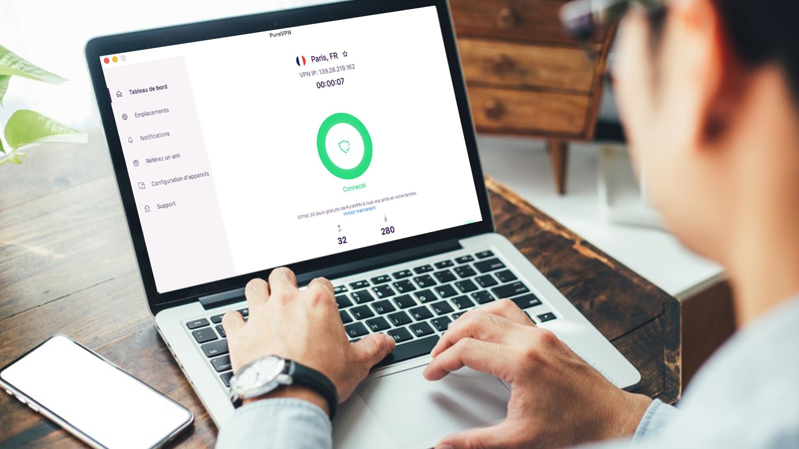 Sur ordinateur, smartphone, et bien d'autres plateformes, PureVPN répond présent.