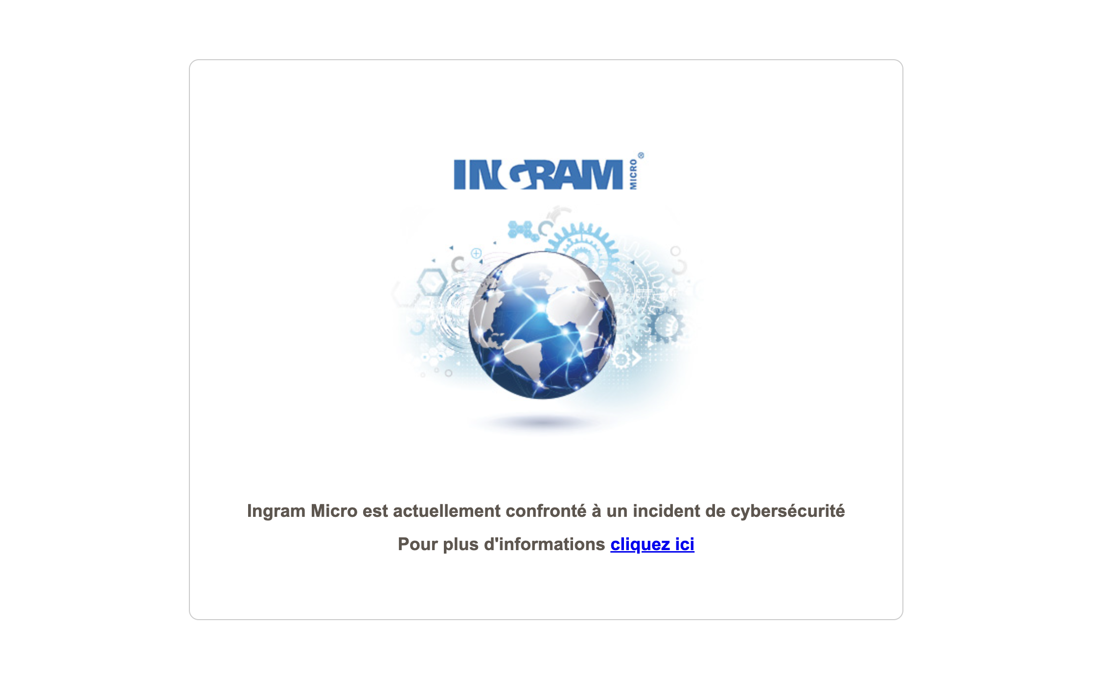 Ingram Micro inaccessible