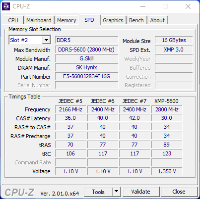 G.Skill Trident Z5 DDR5-5600 CL28