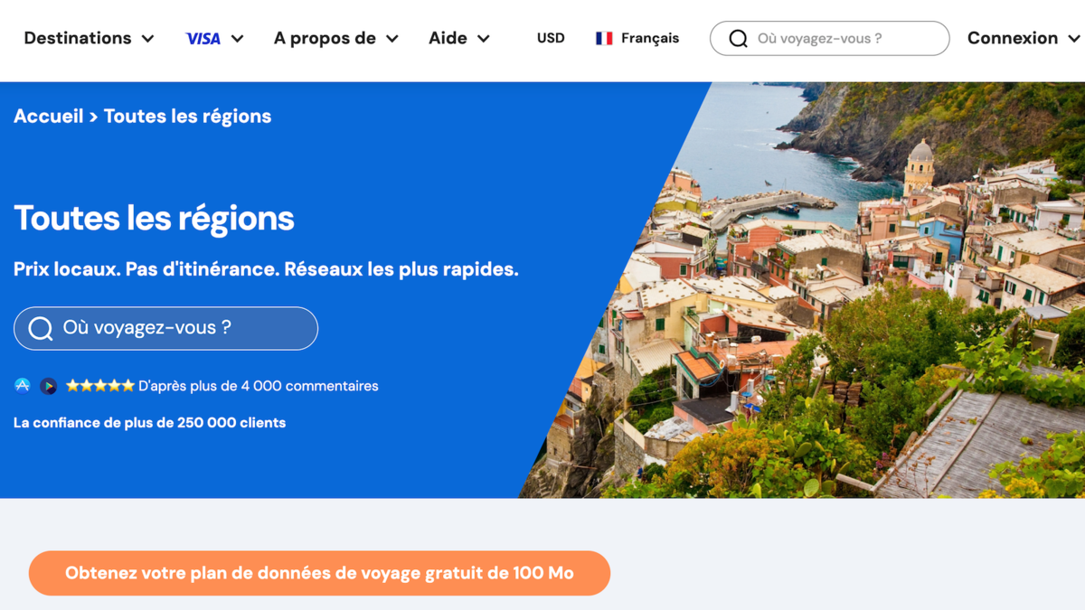 Gigsky - Plus de 200 pays couverts