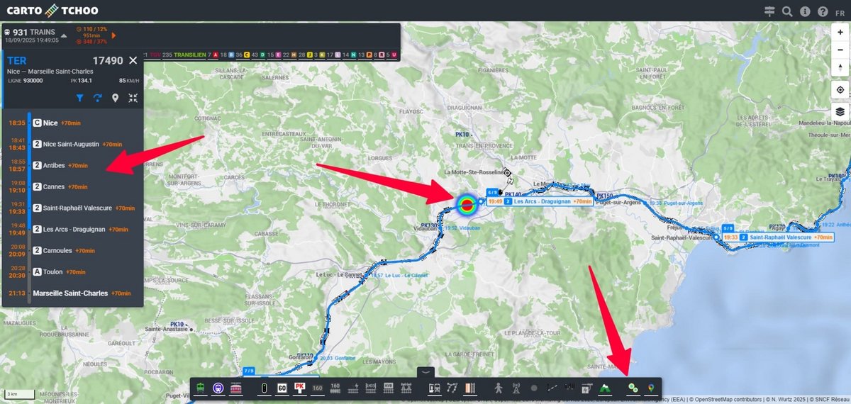 Sur la carte de chaleur des retards, on vous indique les trois points essentiels à vérifier/activer © Clubic