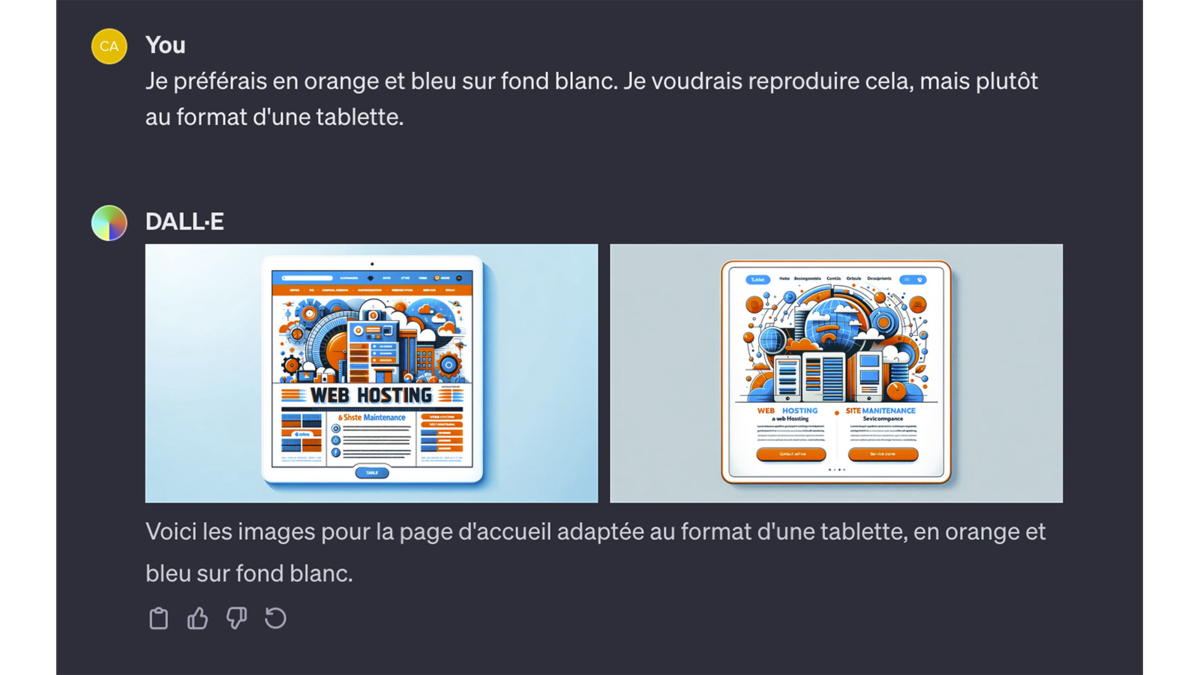 Interfaces d’application mobile générées avec DALL·E 3 © Pascale Duc pour Clubic