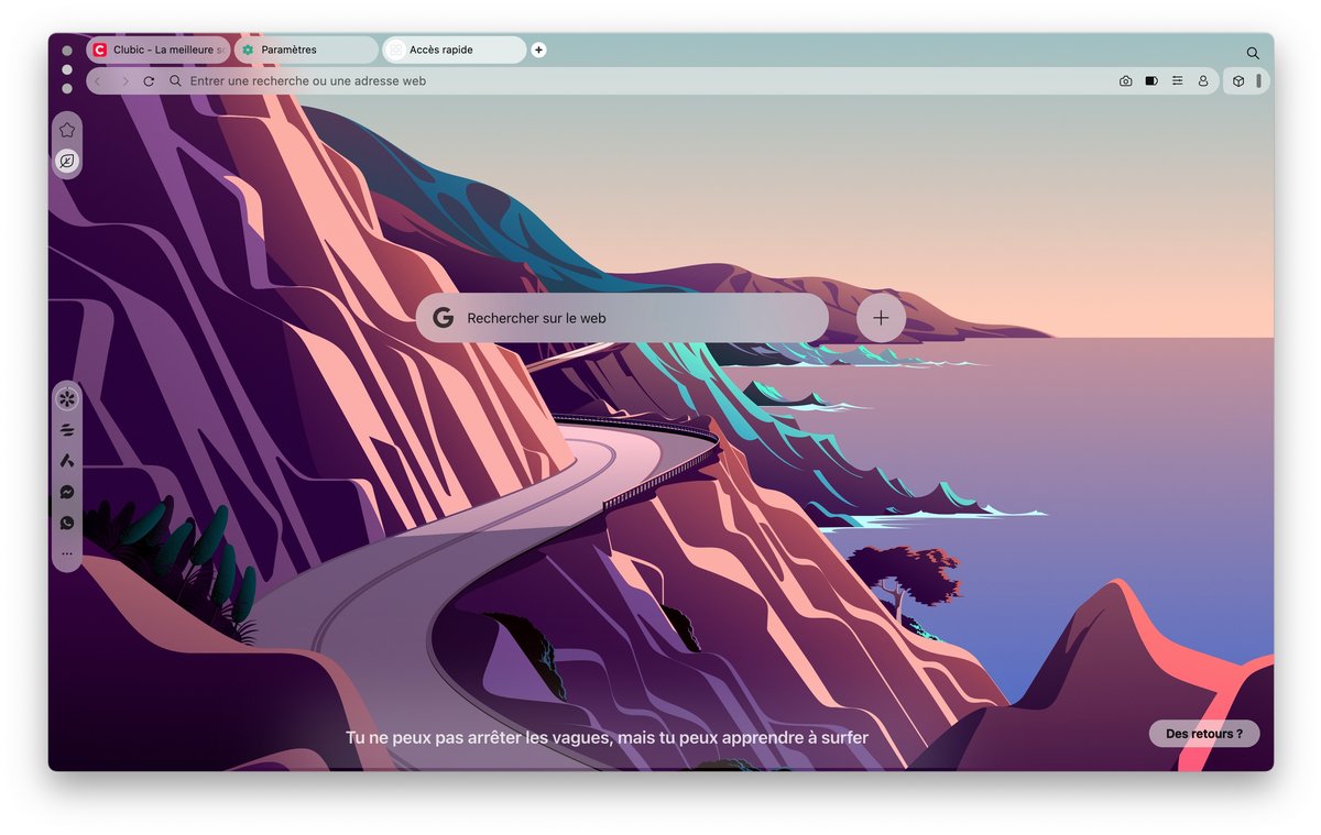 Opera Air - Une interface tout en transparence