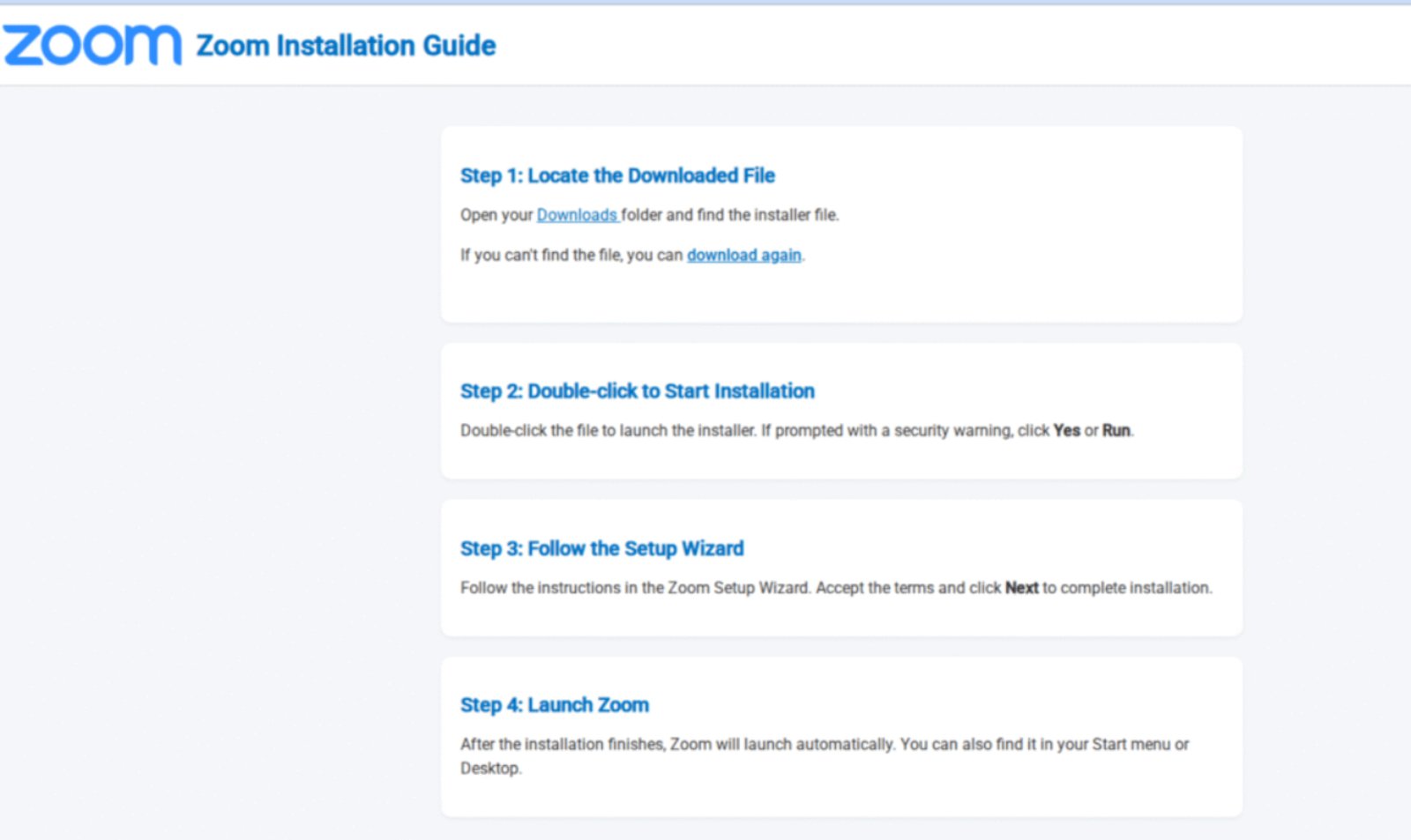 Ici, les hackers ont malheureusement tout prévu, en donnant carrément des instructions d'installation aux couleurs de Zoom. © Netskope