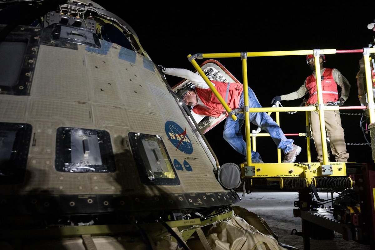 Les équipes ont déployé les mêmes mesures que si les astronautes étaient à l'intérieur © NASA