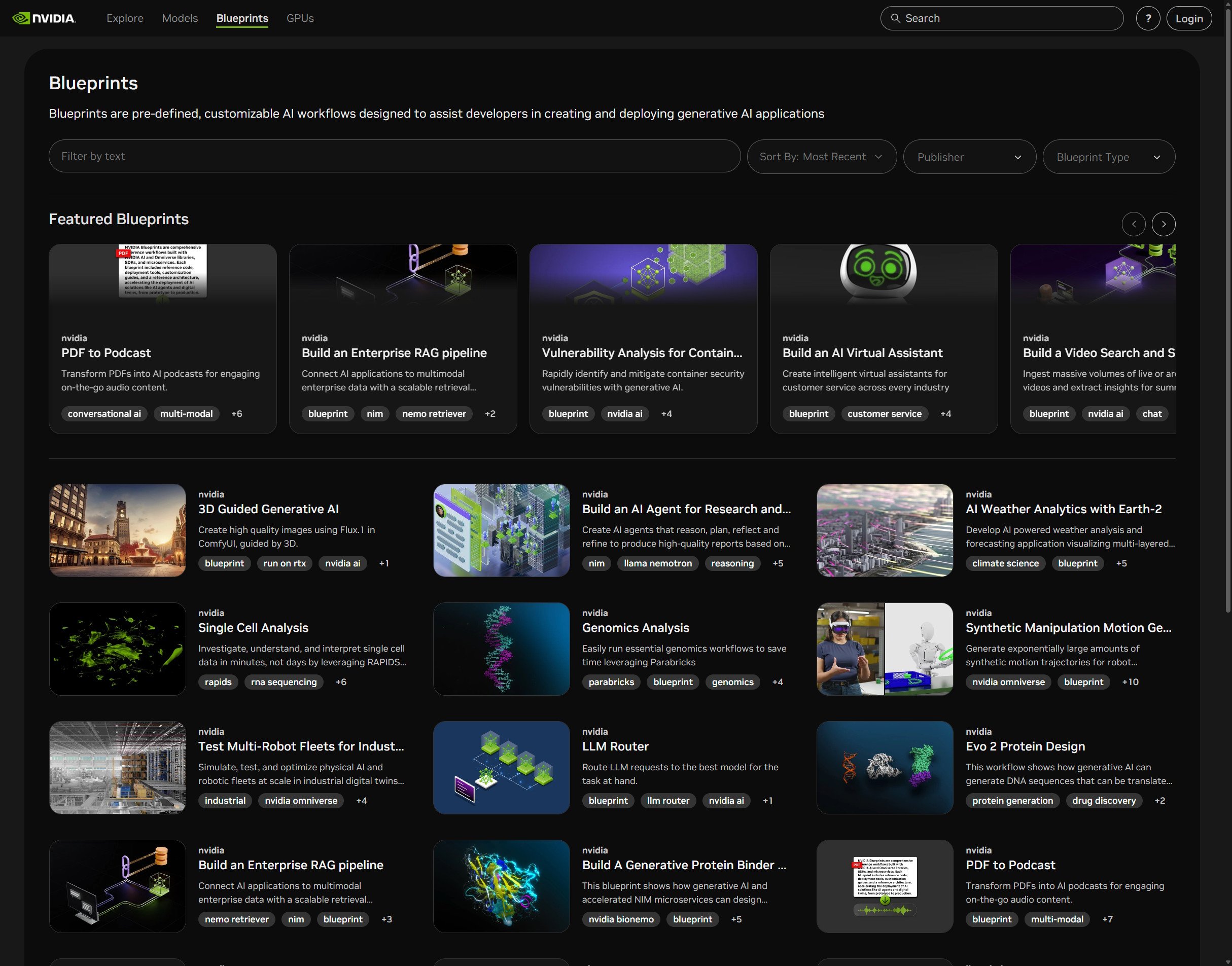 Installez rapidement des NIMS grâce aux blueprints clés en main à disposition sur le site de NVIDIA.