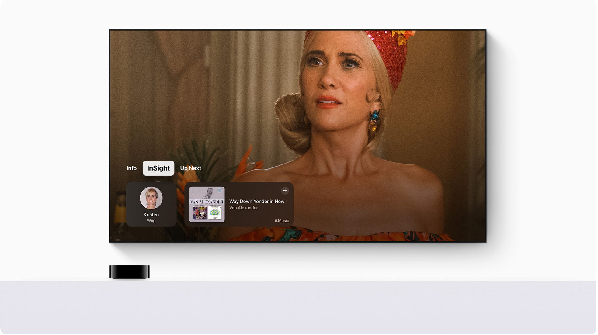 Des infos contextuelles sur les acteurs à l'écran avec tvOS 18 © Apple