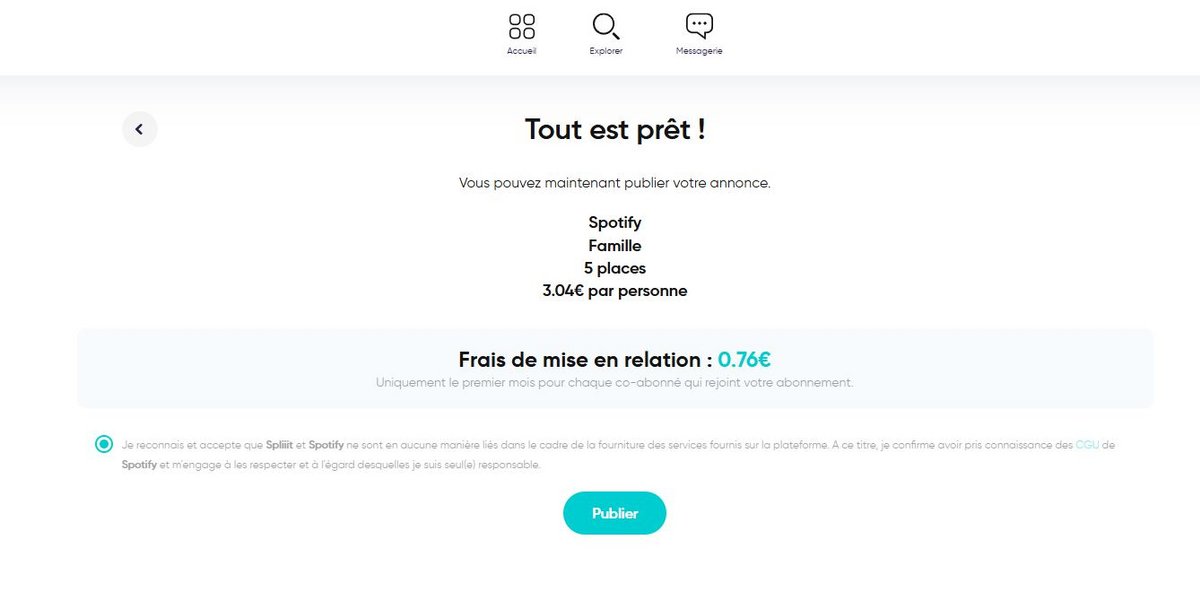 Spliiit - Partage de compte