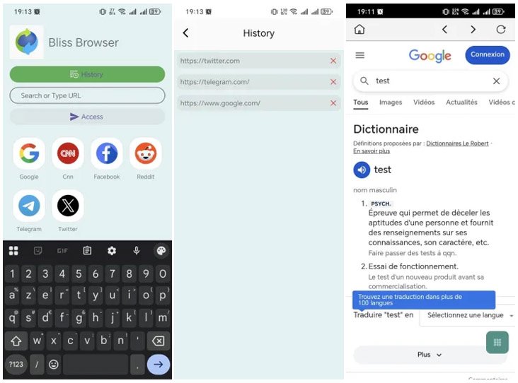 Bliss Browser mise sur la stabilité et la fluidité, avec une interface claire, sans pubs ni réglages complexes, des performances constantes et une bonne compatibilité sur tous les appareils Android - © Bliss Browser