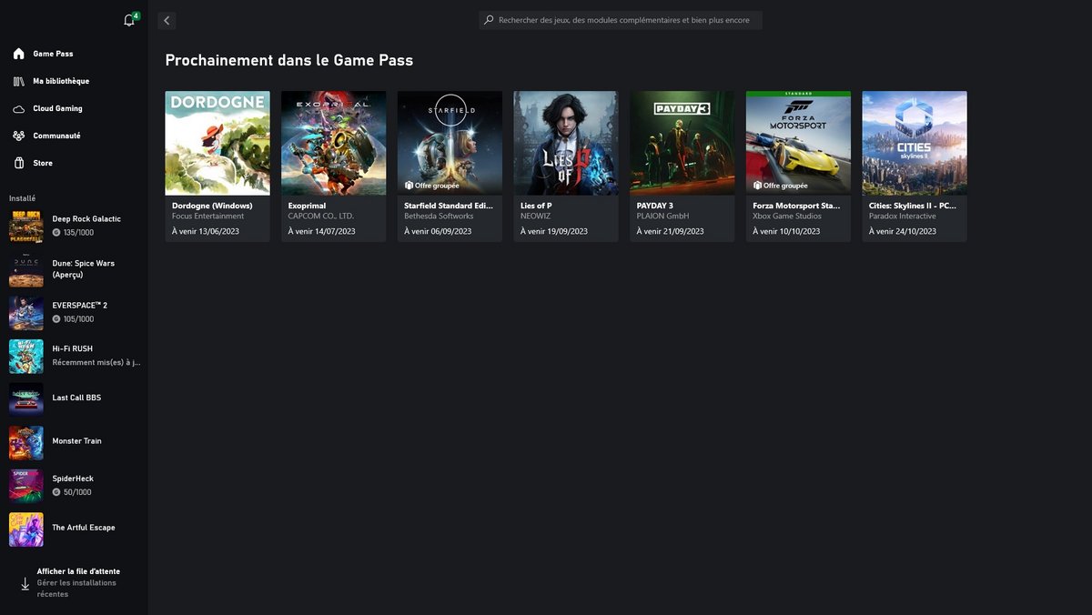 Xbox Game Pass - Les prochaines sorties