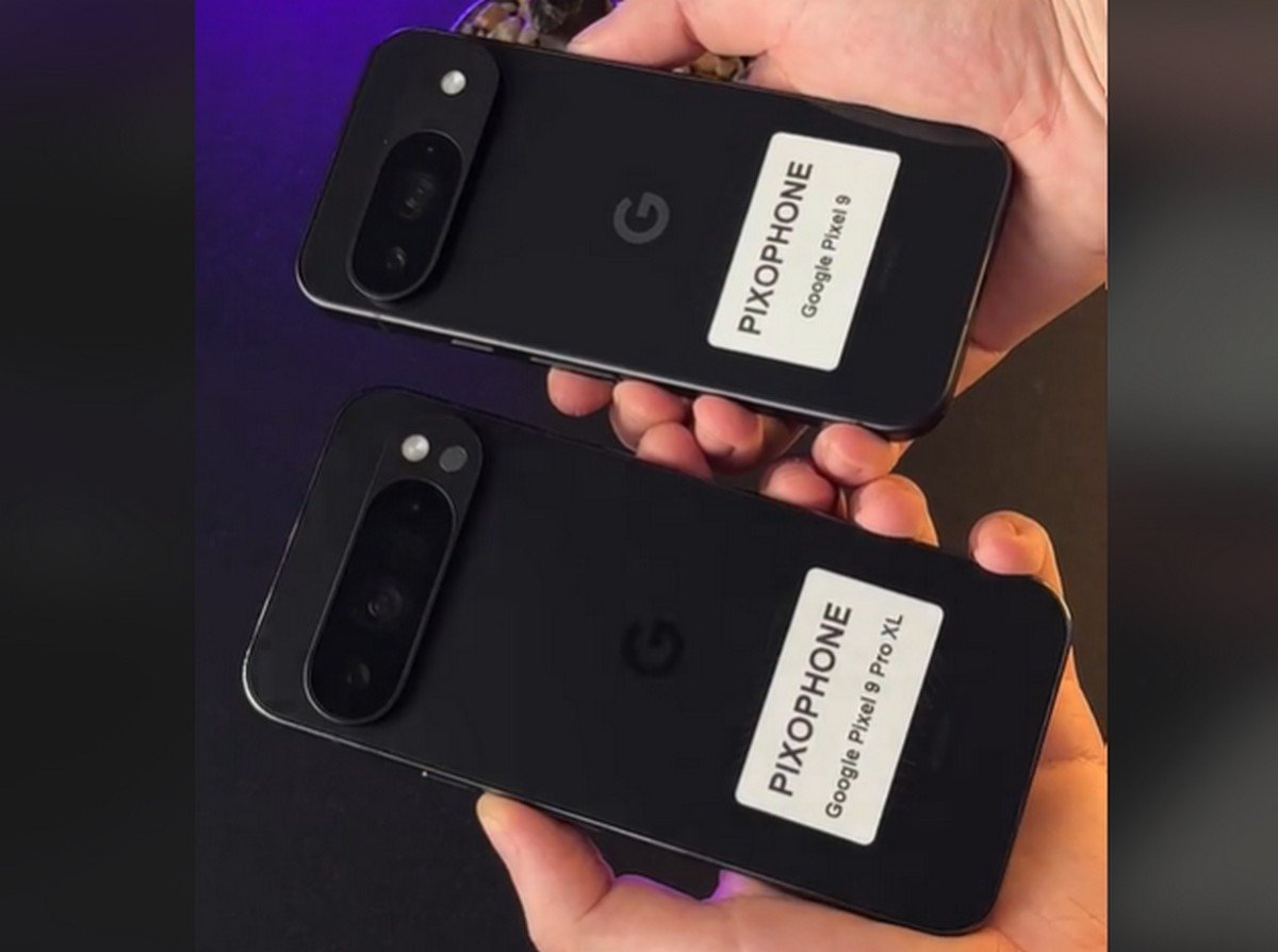 Capture extraite de la vidéo TikTok montrant de supposées préversions des Pixel 9 et Pixel 9 Pro XL. © pixo_unpacking 