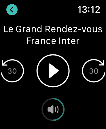 Sélec Apple Watch TuneIn