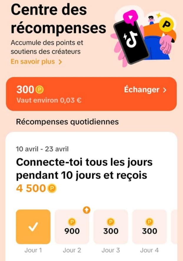 Sur TikTok, 100 pièces équivalent à 1 centime... © ByteDance